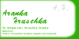 aranka hruschka business card